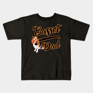 Basset Hound Dad Kids T-Shirt